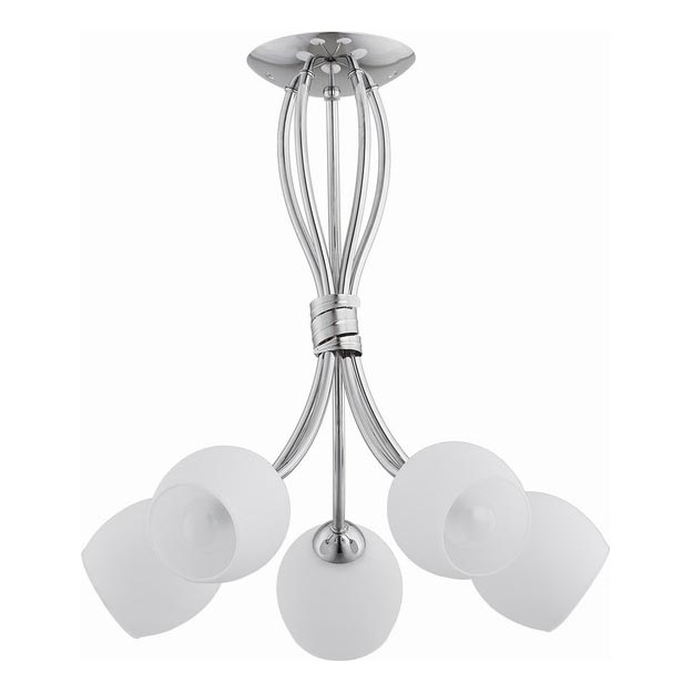 Surface-mounted chandelier BUENA 5xE14/10W/230V shiny chrome
