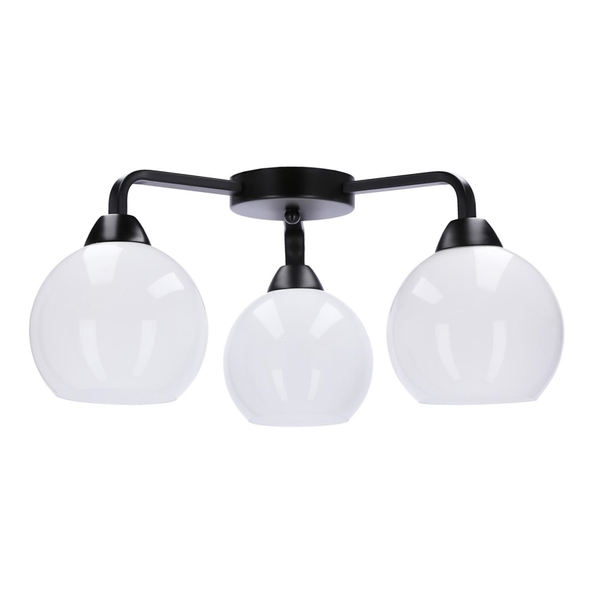 Surface-mounted chandelier CALDERA 3xE27/60W/230V black