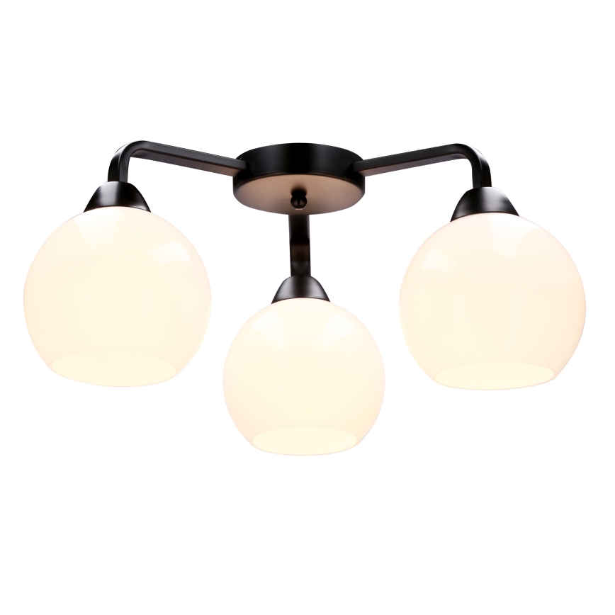 Surface-mounted chandelier CALDERA 3xE27/60W/230V black