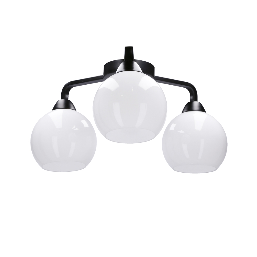 Surface-mounted chandelier CALDERA 3xE27/60W/230V black
