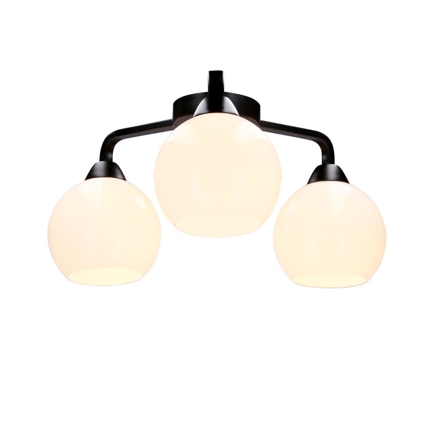 Surface-mounted chandelier CALDERA 3xE27/60W/230V black