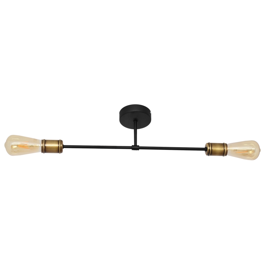 Surface-mounted chandelier CAMBRIDGE 2xE27/15W/230V black/golden