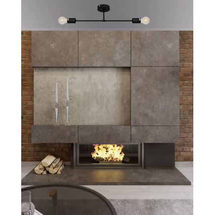 Surface-mounted chandelier CAMBRIDGE 2xE27/15W/230V black