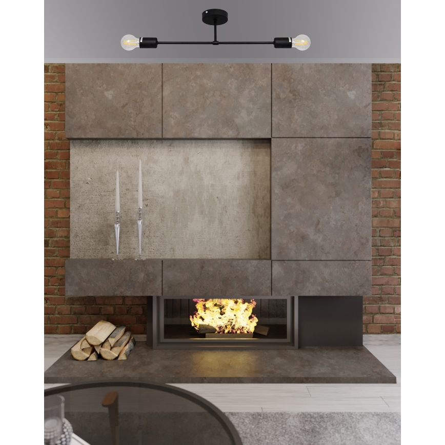 Surface-mounted chandelier CAMBRIDGE 2xE27/15W/230V black