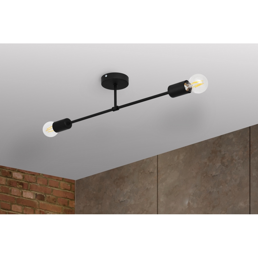 Surface-mounted chandelier CAMBRIDGE 2xE27/15W/230V black