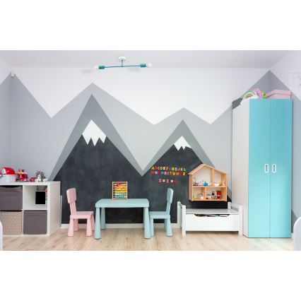 Surface-mounted chandelier CAMBRIDGE 2xE27/15W/230V blue