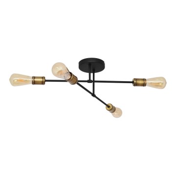 Surface-mounted chandelier CAMBRIDGE 4xE27/20W/230V black/golden