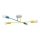 Surface-mounted chandelier CAMBRIDGE 4xE27/20W/230V blue/yellow