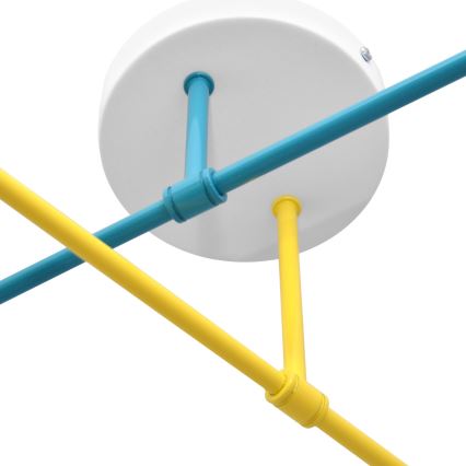 Surface-mounted chandelier CAMBRIDGE 4xE27/20W/230V blue/yellow