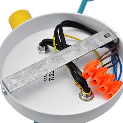 Surface-mounted chandelier CAMBRIDGE 4xE27/20W/230V blue/yellow