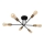 Surface-mounted chandelier CAMBRIDGE 6xE27/20W/230V black/golden