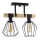Surface-mounted chandelier CAMEROON 2xE27/60W/230V black/wood