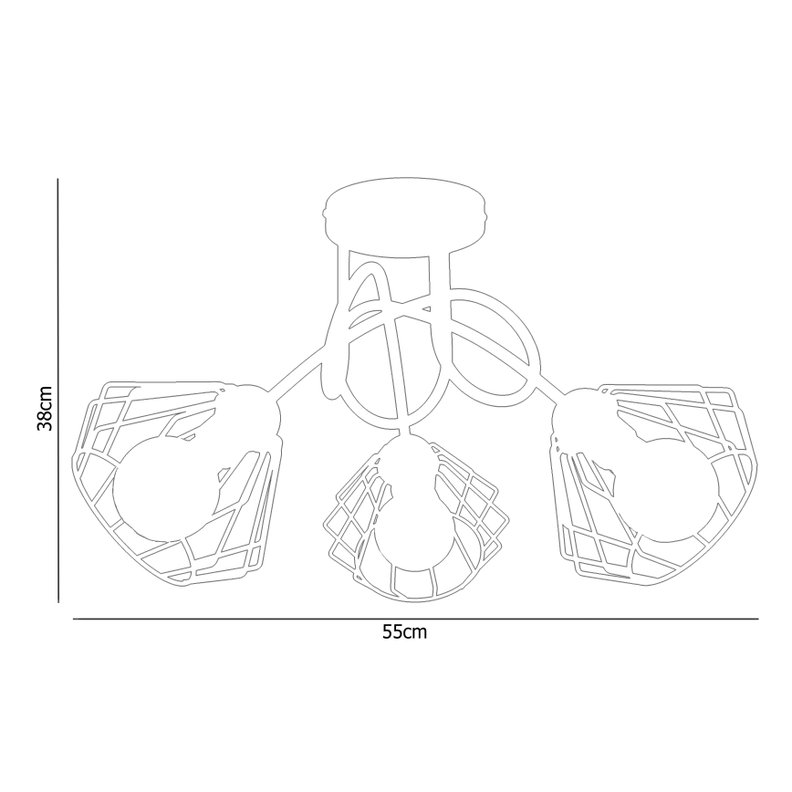 Surface-mounted chandelier CEED 3xE27/60W/230V