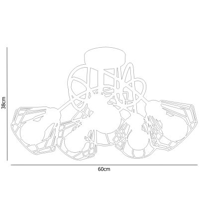 Surface-mounted chandelier CEED 5xE27/60W/230V