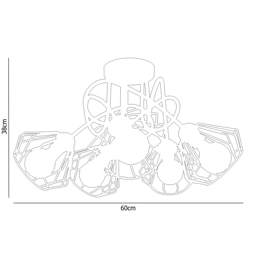 Surface-mounted chandelier CEED 5xE27/60W/230V