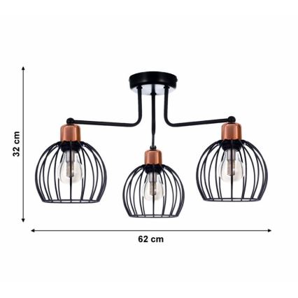 Surface-mounted chandelier CELTA 3xE27/40W/230V