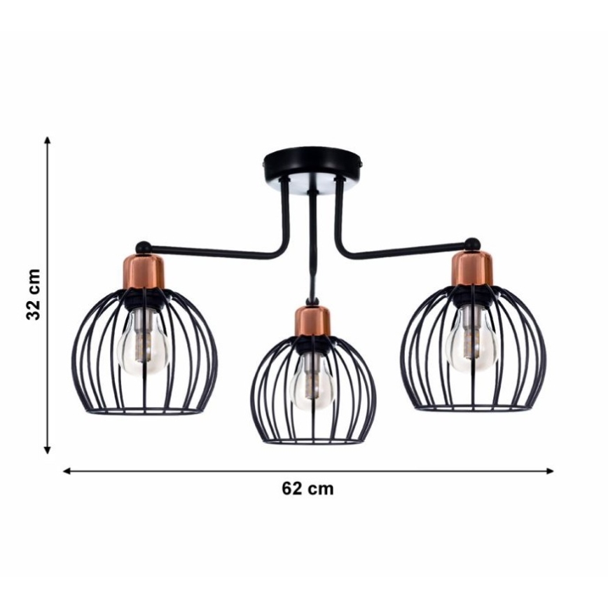 Surface-mounted chandelier CELTA 3xE27/40W/230V