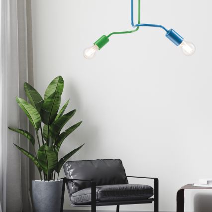 Surface-mounted chandelier CHARLIE 2xE27/60W/230V