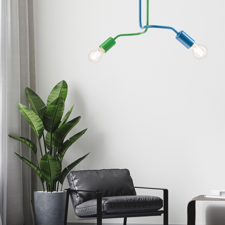 Surface-mounted chandelier CHARLIE 2xE27/60W/230V