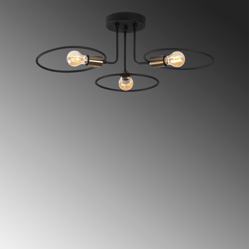 Surface-mounted chandelier CIRCLE 3xE27/40W/230V