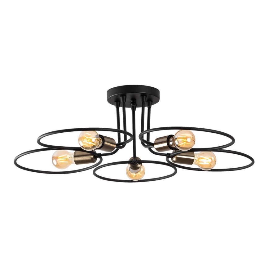 Surface-mounted chandelier CIRCLE 5xE27/40W/230V