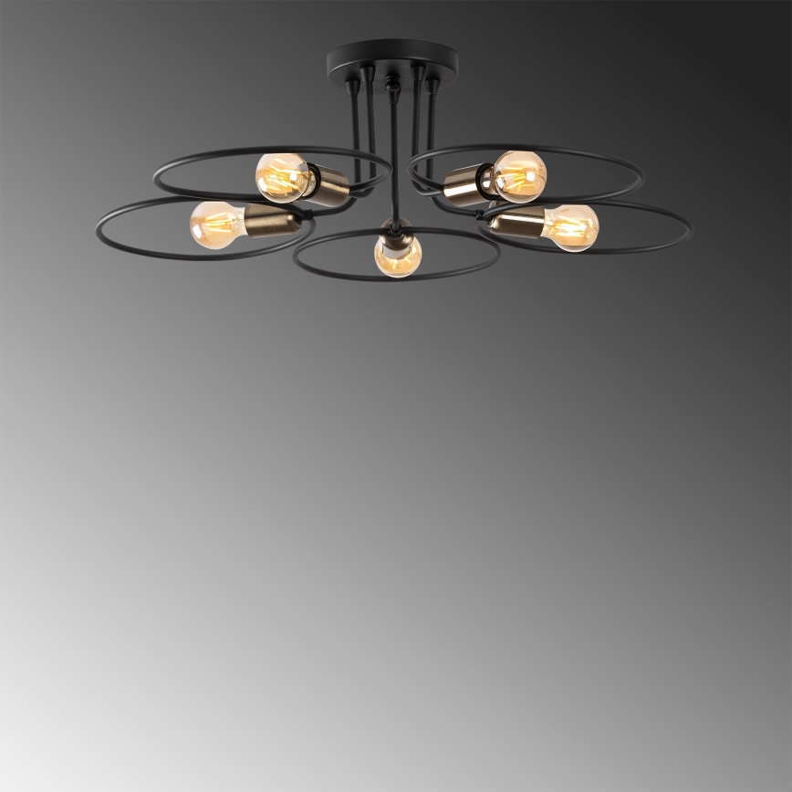 Surface-mounted chandelier CIRCLE 5xE27/40W/230V