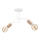 Surface-mounted chandelier CONOR 2xE27/60W/230V oak/white
