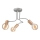 Surface-mounted chandelier CONOR 3xE27/60W/230V oak/grey