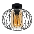 Surface-mounted chandelier CORRINI 1xE27/60W/230V d. 25 cm black/beige