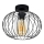 Surface-mounted chandelier CORRINI 1xE27/60W/230V d. 25 cm black/clear