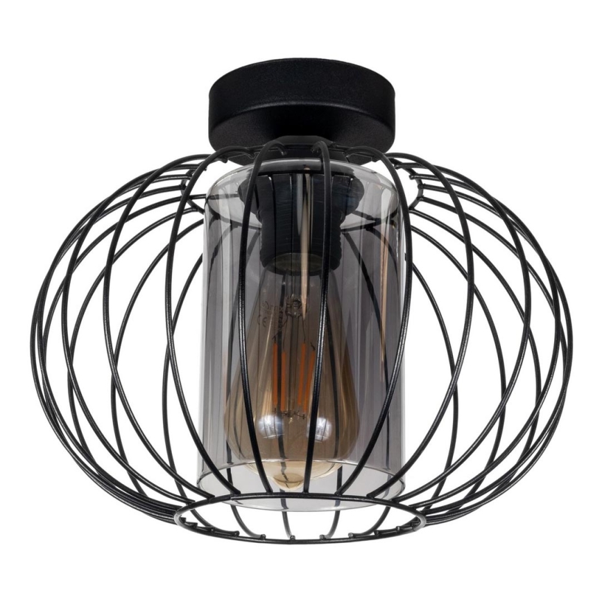 Surface-mounted chandelier CORRINI 1xE27/60W/230V d. 25 cm black/grey