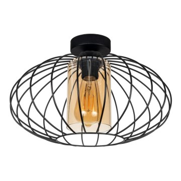 Surface-mounted chandelier CORRINI 1xE27/60W/230V d. 34 cm black/beige