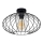 Surface-mounted chandelier CORRINI 1xE27/60W/230V d. 34 cm black/clear