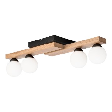 Surface-mounted chandelier CORTINA 4xG9/5W/230V black/oak