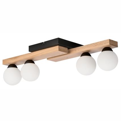 Surface-mounted chandelier CORTINA 4xG9/5W/230V black/oak