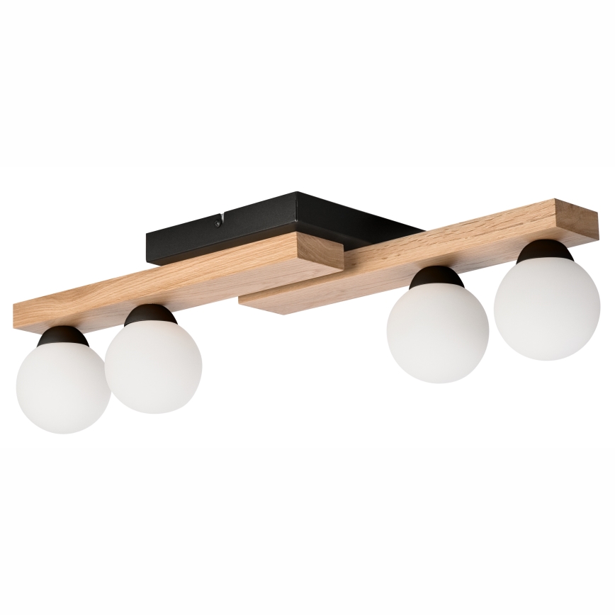 Surface-mounted chandelier CORTINA 4xG9/5W/230V black/oak