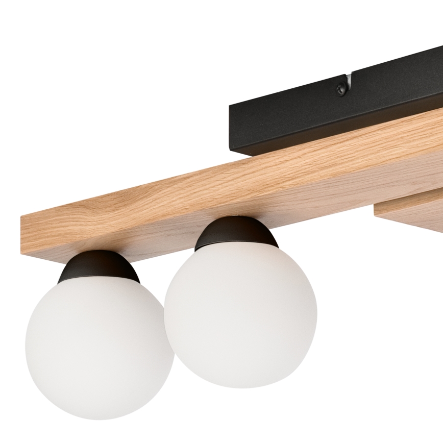 Surface-mounted chandelier CORTINA 4xG9/5W/230V black/oak