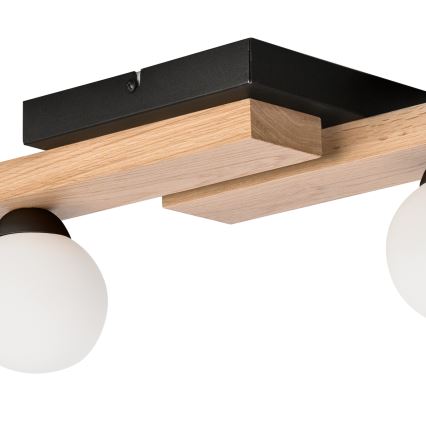 Surface-mounted chandelier CORTINA 4xG9/5W/230V black/oak