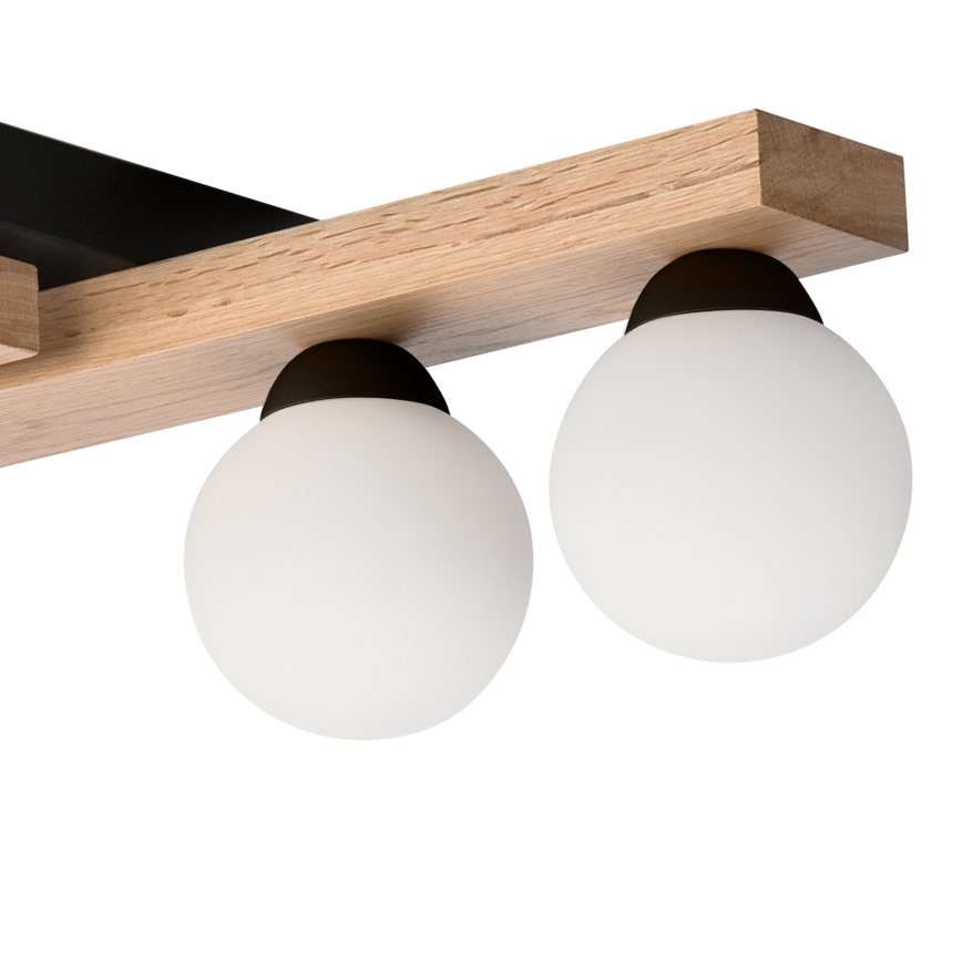 Surface-mounted chandelier CORTINA 4xG9/5W/230V black/oak