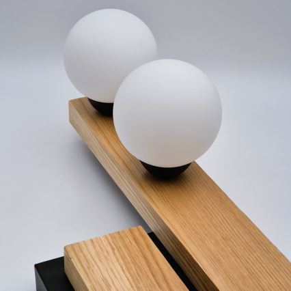 Surface-mounted chandelier CORTINA 4xG9/5W/230V black/oak