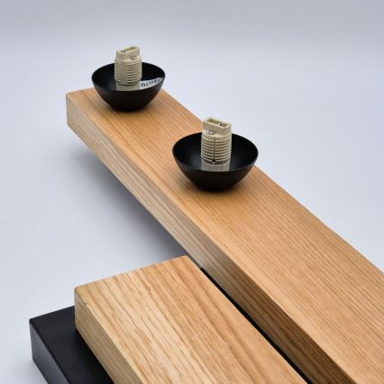 Surface-mounted chandelier CORTINA 4xG9/5W/230V black/oak