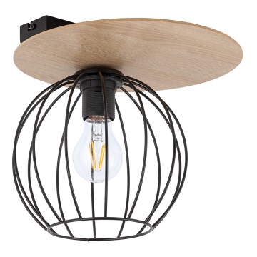 Surface-mounted chandelier CYBER 1xE27/60W/230V wood/black