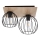 Surface-mounted chandelier CYBER 2xE27/60W/230V wood/black