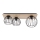 Surface-mounted chandelier CYBER 3xE27/60W/230V wood/black