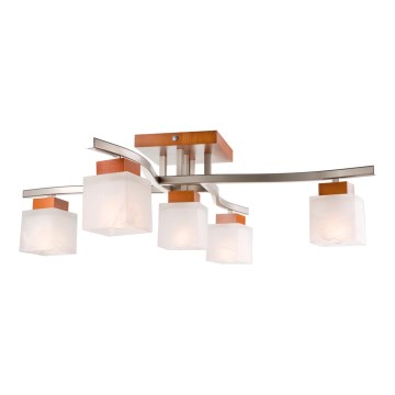 Surface-mounted chandelier DANA 5xE14/40W/230V beech - FSC certified