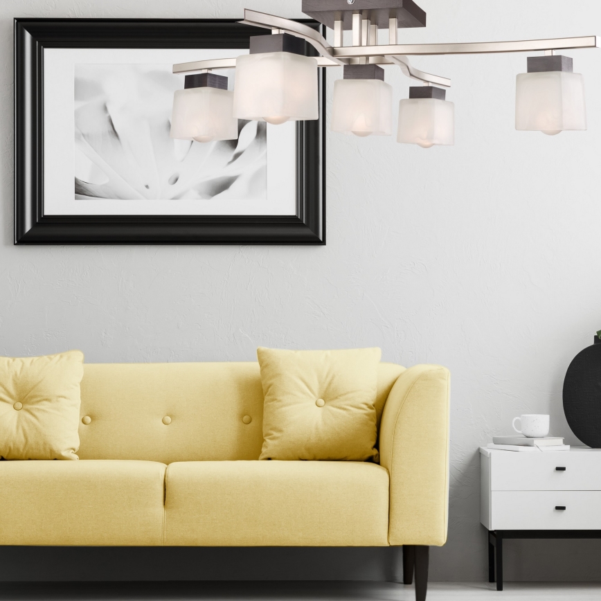 Surface-mounted chandelier DANA 5xE14/40W/230V beech - FSC certified