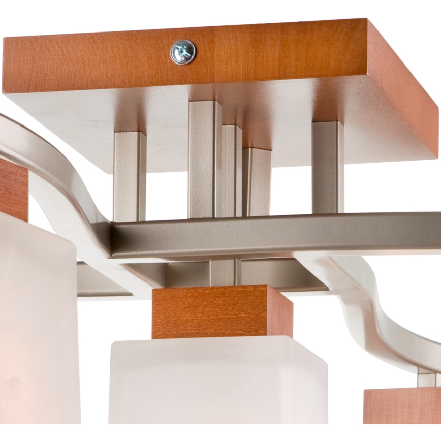 Surface-mounted chandelier DANA 5xE14/40W/230V beech
