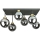 Surface-mounted chandelier DEA 6xE14/60W/230V black/gold/smoky black
