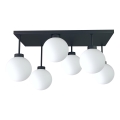 Surface-mounted chandelier DEA 6xE14/60W/230V black/white