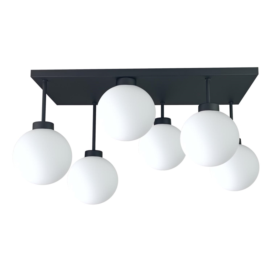 Surface-mounted chandelier DEA 6xE14/60W/230V black/white